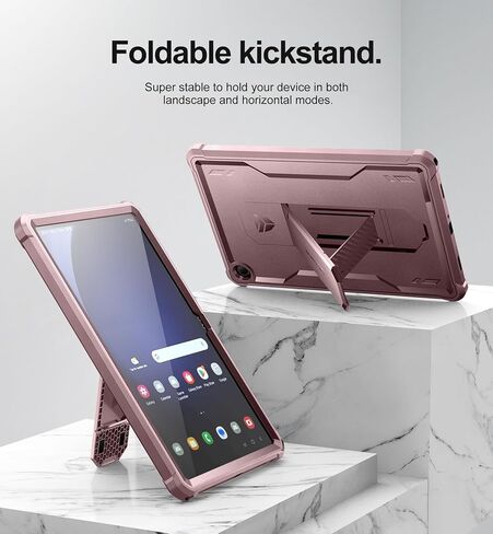 Dexnor Case for Samsung Galaxy Tab A9 Plus 2023, [Built-in Screen Protector & Kickstand] Heavy Duty Shockproof Full Body Protective Tablet Cover for Galaxy Tab A9+ 11 Inch, Pink in Saudi Arabia