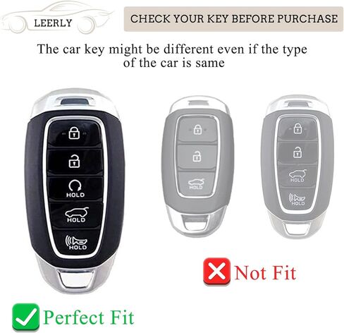 غطاء مفتاح Fob لملحقات Hyundai، حافظة مفاتيح مع سلسلة مفاتيح متوافقة مع Hyundai Sonata Palisade Santa Fe Cruz Tucson 2020-2023 المفتاح الذكي 5 أزرار أبيض in Saudi Arabia