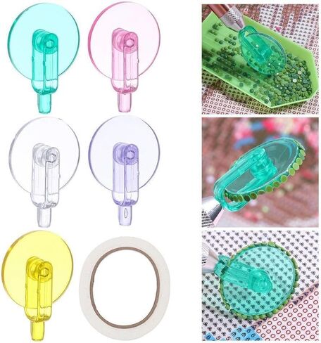 6Pcs Diamond Painting Pen Scroll Wheel with Adhesive Tape Set,360 Fast Point Drill Pen Head,Diamonds Picker Roller for DIY Craft Diamond Painting Tool Diamond Painting Kits and Accessories in Saudi Arabia