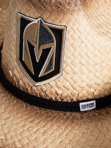 Calhoun NHL Surf & Skate Team Logo Straw Beach Cowboy Hat with Curved Brim in Saudi Arabia