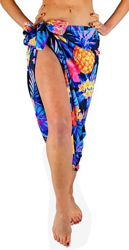KING KAMEHA Hawaiian Sarong Pareo Beach Wrap For Women Funky Casual Bikini Cover Up Swimsuit Fruit Beach Surf Pineapple Print in Saudi Arabia