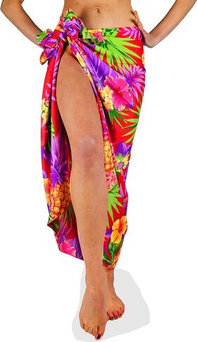 KING KAMEHA Hawaiian Sarong Pareo Beach Wrap For Women Funky Casual Bikini Cover Up Swimsuit Fruit Beach Surf Pineapple Print in Saudi Arabia