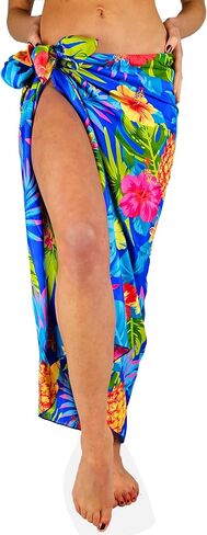 KING KAMEHA Hawaiian Sarong Pareo Beach Wrap For Women Funky Casual Bikini Cover Up Swimsuit Fruit Beach Surf Pineapple Print in Saudi Arabia