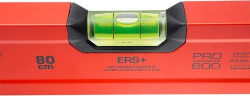 PRO600 Spirit Level 24-inch(60cm) Red Spirit Level Tool with ERS+ Easy Reading System - Precise Leveler with Ergonomic Profile and Anti Shock Absorber in Saudi Arabia