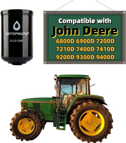AL221066 Oil Filter Compatible with John Deere 6800D 6900D 7200D 7210D 7400D 7410D 9200D 9300D 9400D in Saudi Arabia