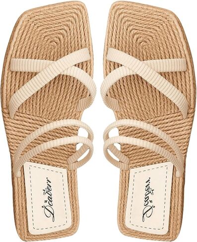 Verdusa Women's Vacation Summr Woven Flat Sandals Open Toe Sandals Slip On Slides in Saudi Arabia