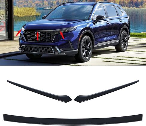 الجبهة مصبغة صالح لهوندا CRV CR-V 2023 2024 الجبهة هود صب الكسوة الوفير الشواية ديكور قطاع اكسسوارات لمعان أسود in Kuwait
