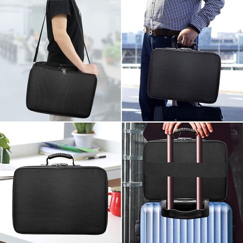 حقيبة مستندات تامفيل مع قفل، صندوق تخزين الكتب الهزلية، حقيبة تخزين مستندات مقاومة للحريق، حقيبة كبيرة لتنظيم الملفات، صندوق مستندات محمول، حامل ملفات تخزين متعدد الطبقات للمكتب in Kuwait