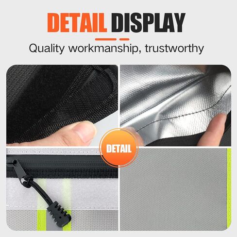 عبوتان من أكياس Oliman المقاومة للماء والمضادة للحريق (2000 درجة فهرنهايت)، تحمي المستندات المهمة، حقيبة آمنة مقاومة للماء مقاومة للحريق، حقيبة مستندات مقاومة للحريق. تخزين آمن للنقود والمجوهرات والمستندات القانونية (فضي) in Kuwait