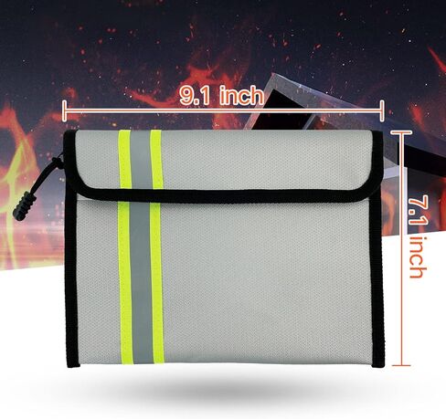 عبوتان من أكياس Oliman المقاومة للماء والمضادة للحريق (2000 درجة فهرنهايت)، تحمي المستندات المهمة، حقيبة آمنة مقاومة للماء مقاومة للحريق، حقيبة مستندات مقاومة للحريق. تخزين آمن للنقود والمجوهرات والمستندات القانونية (فضي) in Kuwait