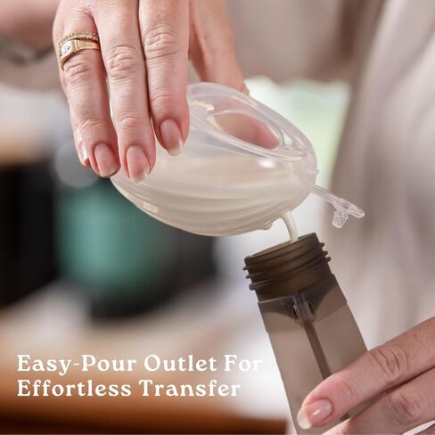HAAKAA Shell Wearable Hands-Free Manual Breast Pump/Milk Collector – Medical-Grade Silicone – Compact, Portable & Discreet – Leak-Proof Valve 4 oz 2PK in Saudi Arabia