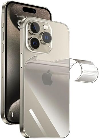 قطعتان من واقي الشاشة الخلفي لهاتف iPhone 15 Pro Max فيلم هيدروجيل وليس زجاج in Kuwait