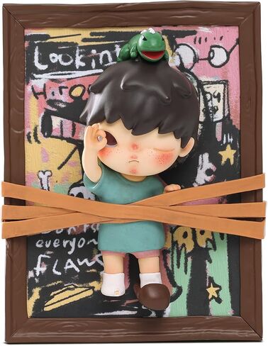 POP MART Hirono Listening Figurine Collection, Collectilbe Figure Toy, for Mordern Home Decorations in Saudi Arabia