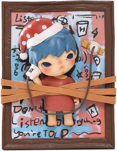 POP MART Hirono Listening Figurine Collection, Collectilbe Figure Toy, for Mordern Home Decorations in Saudi Arabia