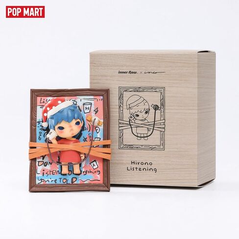 POP MART Hirono Listening Figurine Collection, Collectilbe Figure Toy, for Mordern Home Decorations in Saudi Arabia