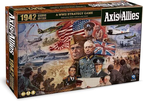 Renegade Game Studios Axis & Allies: الإصدار الثاني لعام 1942 - لعبة لوحة استراتيجية منمنمات الحرب العالمية الثانية، Renegade، للأعمار من 12 عامًا فما فوق، 2-5 لاعبين، 3-4 ساعات in Saudi Arabia