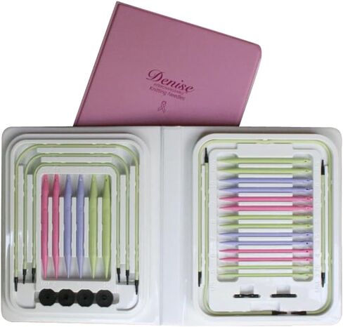 Denise Interchangeable Knitting Needle Kit, Pink (Bright) in Saudi Arabia