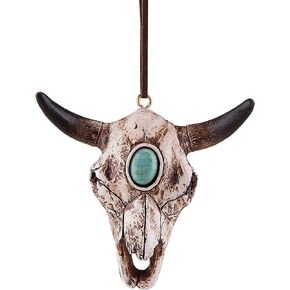 GGI Steer Skull Southwestern Texas Ranch Christmas Xmas Ornament Decoration Decor Multi
