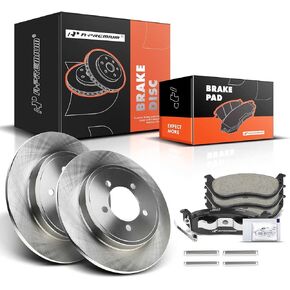 A-Premium 12.02 inch (305.2mm) Front Drilled and Slotted Disc Brake Rotors + Ceramic Pads Kit Compatible with Select Ford, Mercury Models - Explorer 2006-2010, Explorer Sport Trac, Mountaineer