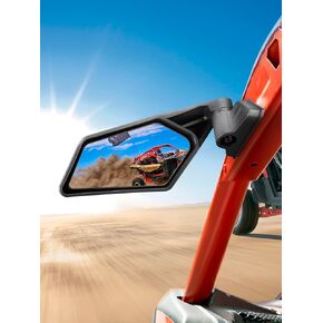 X3 Side Mirrors, Adjustable Folding Maverick X3 Side Mirrors Compatible with Maverick X3 Max XRS XDS Turbo R RR 2017 2018 2019 2020 2021 2022 2023 (With 2pcs of Blind Spot Mirror)