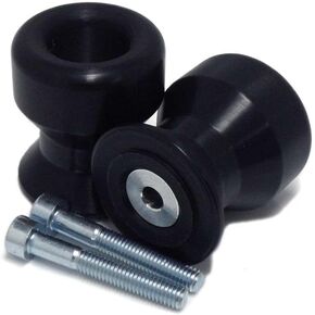 Shogun Yam 6mm YZF-R3 R3 MT-03 2015-2023 YZF-R6S 2006-2009 YZF-R6 R6 1999-2016 FZ1 2006-2015 YZF-R1 1998-2014 Most Aprilia Swingarm Spools - Sliders - Black - 701-0609 - MADE IN THE USA