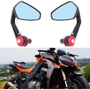Universal Black Motorcycle Mirrors Bar End Side Mirror Compatible with Honda Scooter Suzuki Yamaha Kawasaki Victory Harley Davidson…
