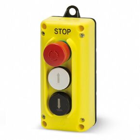 ASI TLP3.B Compact 3 Position Lift Pendant Station, Up/Down Buttons, 1 Emergency Stop, 1NC/2No Contacts