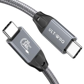 ULT-WIIQ USB C to USB C Cable Fast Charging 240W PD 3.1 High Speed 20Gbps Data Transfer USB C 3.2 Gen 2x2 Cable 4K@60Hz USB C Monitor Cable USB Type C Cable for iPhone 15 Samsung MacBook iPad. 10FT