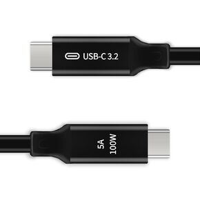 USB C to C 3.2 Gen 2x2 Cable - 20Gbps Data Transfer - 4K 60Hz HDR Monitor Video - 100W PD Charging - Thunderbolt Compatible - 3.3ft (Black)
