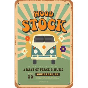 Vintage Metal Sign-Woodstock Rock Festival 1969-Retro Tin Art Wall Decor for Movie House Bar Pub 8x12INCH in Saudi Arabia