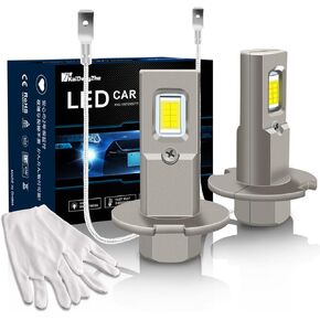 KaiDengZhe 2PCS H3 LED Fog Light Bulbs, 2024 Upgraded H3 LED Bulb for Fog Lights Headlight 1:1 Mini Size 600% Brighter Standard LED Fog Light Bulbs 55W 6000K White Fog Lamp DRL Halogen Replacement