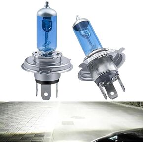 Pack-2 Car Halogen Lamp Bulb, H4 Front Fog Light Bulb, 100W Super Bright Bulb Conversion Kit, Universal for Most Cars, Trucks and Vans (White)
