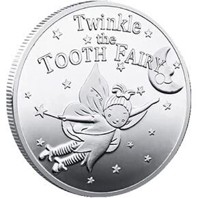 Tooth Fairy Gift Coin Double Sided Commemorative Coin Metal Engraved Patterns Keepsake for Kids