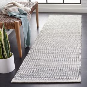 SAFAVIEH Vermont Collection Runner Rug - 2'3" x 8', Brown, Handmade Wool & Cotton, Ideal for High Traffic Areas in Living Room, Bedroom (VRM650T)