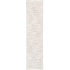 TOWN & COUNTRY LUXE Tretta Contemporary Diamonds Area Rug with Plush High-Low Texture, Ivory, 5'2"x7'2"