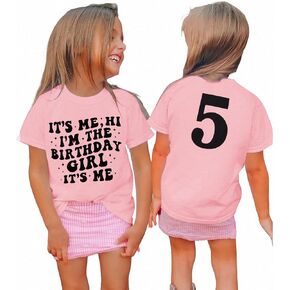 It’s Me I’m The Birthday Girl Shirts Kids Toddler Baby Girls Birthday Tees T-Shirt Party Outfits Tops 1-12 Years