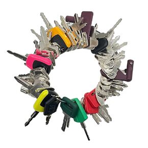 55 Heavy Equipment Master Keys Set, Universal Construction Machine Ignition Keys Fits Bobcat Caterpillar Case JCB JD Kubota Komatsu New Holland Crown Takeuchi and Many More