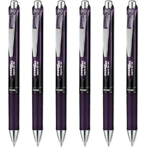 إصدار خاص من Pentel EnerGel XM - BL77 A2-0.7mm طرف طرف - قلم حبر جل سائل قابل للسحب - معاد تدويره بنسبة 54% (عبوة من 3 قطع، أسود بوردو)