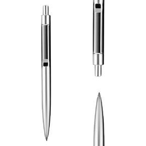 DUNBONG Black Metal Gel Pen, Gel Ink Ballpoint Pen, Black Ink, 0.5mm Retractable Ink Pen (Black)
