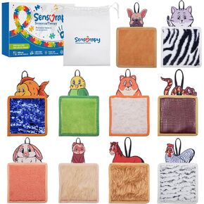 Sensory Mats for Autistic Children, Tactile Sensory Toys Wall Panel, Multi-Texture Sensory Tiles for Sensory Room, Enhance Sensory Development, Toddler, Infant, Autism, Sped Classroom Must Haves
