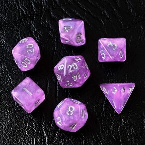 Moonstone 10mm Mini DND Dice Set for MTG RPG Dungeons and Dragons Role Playing Game, Assorted Colored 6X7 42pcs Set