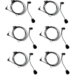 6-Pack in Ear Right Left Side Referee Headset for Football Soccer Official (6-Pack)