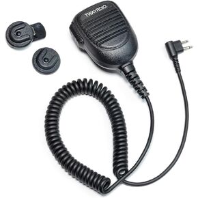 TWAYRDIO Speaker Microphone Mic with Removable Clip Compatible with Motorola Walkie Talkies RDM2070D CP200 CP200D CLS1410 CLS1413 CLS1450 DTR550 DTR600 DTR700 RDU4100 RDU4160D RMU2040 Two Way Radios