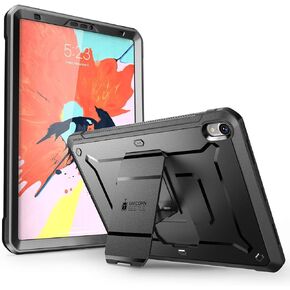 حافظة iPad Pro 11 بوصة، إصدار 2018، سلسلة SUPCASE UB Pro مع واقي شاشة مدمج، حافظة حماية متينة لكامل الجسم لجهاز Apple iPad Pro 11 بوصة 2018، غير متوافقة مع قلم Apple (أسود)