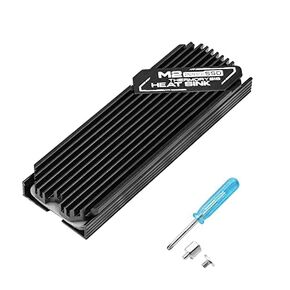 YACSEJAO M.2 2280 SSD heatsink M.2 Heatsink NVMe Cooler with Thermal Silicone pad for PC M.2 PCIE NVMe SSD, Black