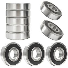 10pcs 25 * 62 * 17mm Deep Groove Ball Bearing, 6305-2RS Double Rubber Seal Ball Bearing for Electric Motor, Wheel, Home Appliance