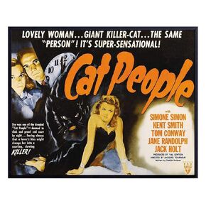 Cat Wall Decor - 8x10 Cat Wall Art - Cat Lover Gifts for Women, Men - Cat Funny Home Decor - Scary Black Cat - Vintage Hollywood Horror Movie Poster