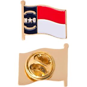Desert Cactus North Carolina Lapel Pin NC State Enamel Made of Metal Souvenir Hat Men Women Patriotic North Carolinian (Waving Flag Lapel Pin)