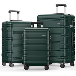 BEOW PC+ABS Hardshell Luggage with Spinner Wheels, Built-In TSA Lock 20 inch Suitcase (Beige)…