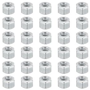PATIKIL M10x1.25 Steel Hex Nuts, 60 Pack Metric Thread Zinc Plated Finished Hardware Nuts Screw Bolt Fasteners for Lamps Machinery Repair 5mm Height